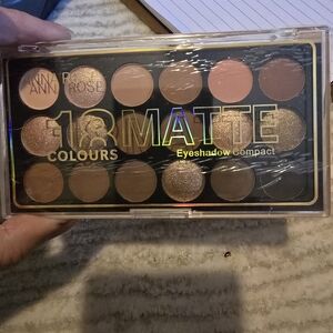 Hannah Rose Matte Eyeshadow Palette with Warm Browns and Golds